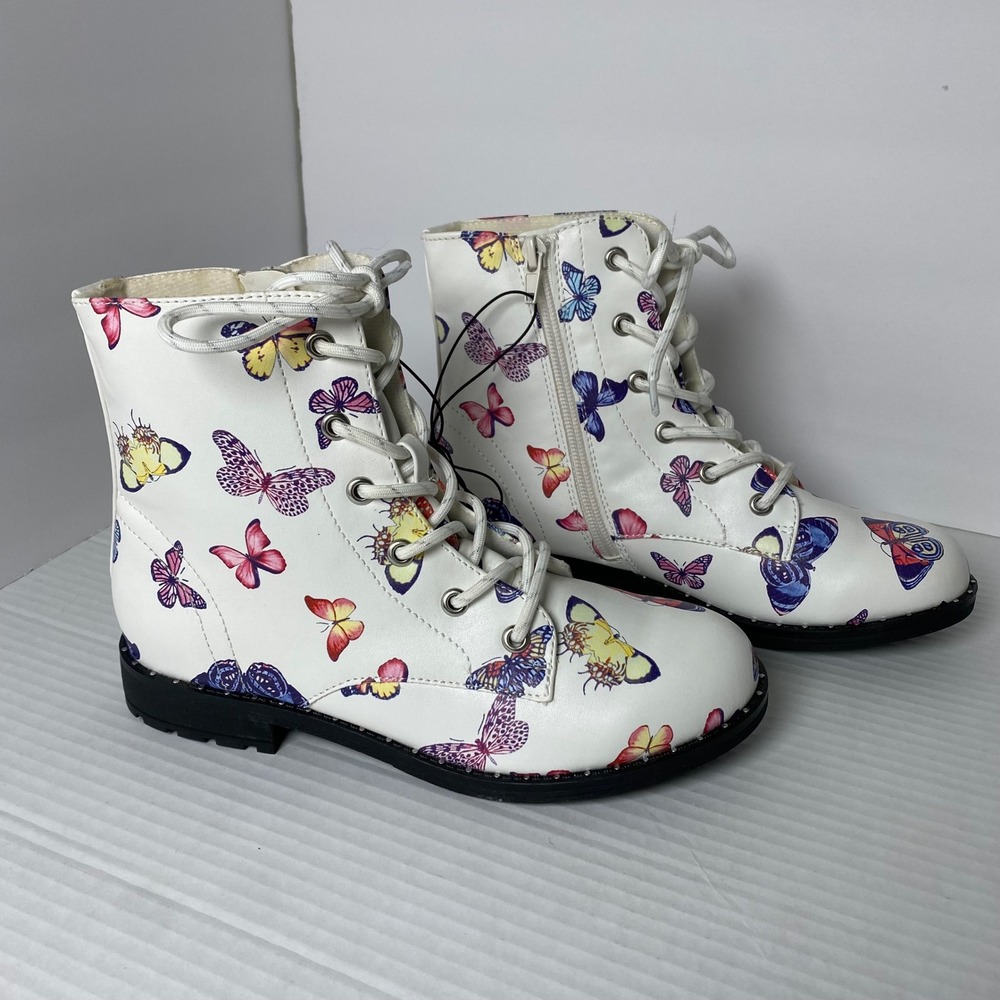 Pop Jemma Butterfly Combat Boots Girls 4‎ Fairy Cottagecore Whimsical Coquette